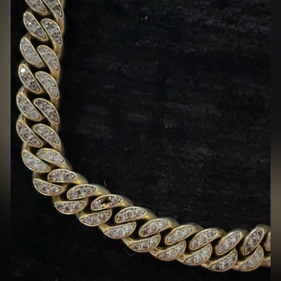 Gold plated hip hop chain 18inch Cuban link chain - Picture 4 of 9